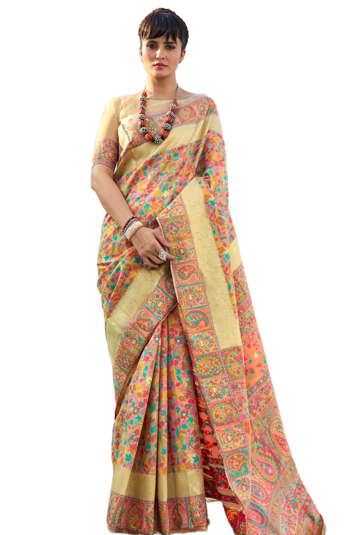 SWORNOF Womens Kanjivaram Banarasi Silk Saree Kanchipuram Patola saree