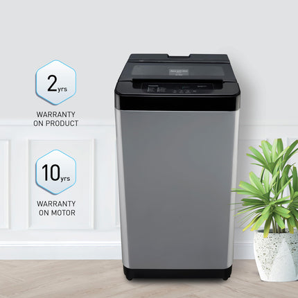 Panasonic 7 Kg 5 Star Fully-Automatic Top Load Washing Machine (2024 Model, NA-F70LF3CRB, Charcoal Inox Grey, 12 Wash Program, Active Foam Wash Technology, Antibacterial Water Inlet) 