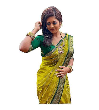 SGF11 Women's Kanjivaram Soft Silk Saree With Blouse Piece