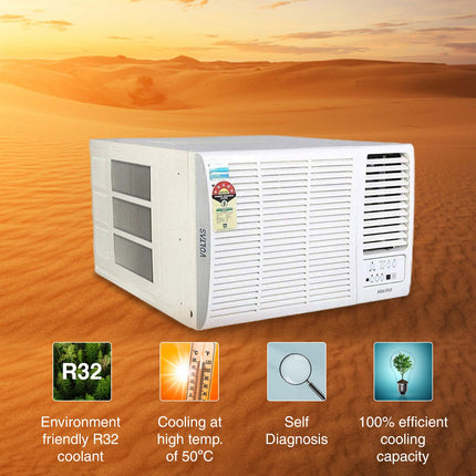 Voltas 1.5 Ton 5 Star, 2-in-1 Adjustable Mode Window AC (Copper Condenser, Inverter Compressor, Anti-Freeze Thermostat, 2023 Model, AC 1.5T 185V Vertis Elite, White) 