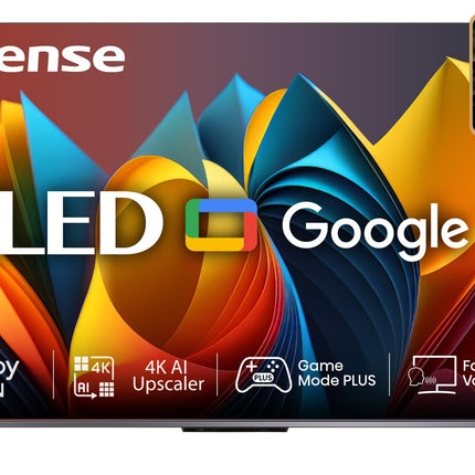 Hisense 108 cm (43 inches) E68N Series 4K Ultra HD Smart Google QLED TV 43E68N (Grey) 