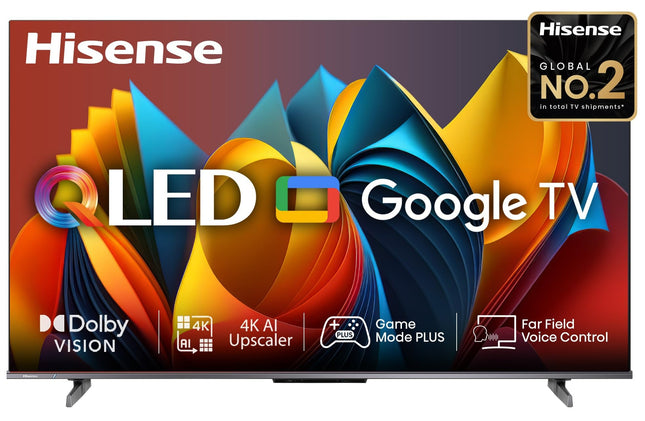 Hisense 108 cm (43 inches) E68N Series 4K Ultra HD Smart Google QLED TV 43E68N (Grey) 