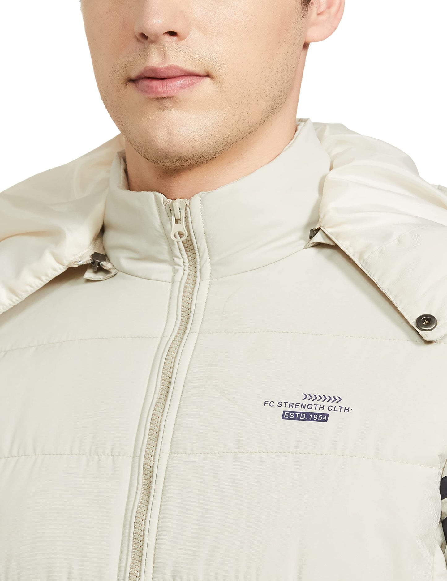 Men's Regular Fit Quilted Bomber Jacket with Detachable Hood - Winter Warm, Insulated Lining, Ribbed Cuffs, and Stylish Design