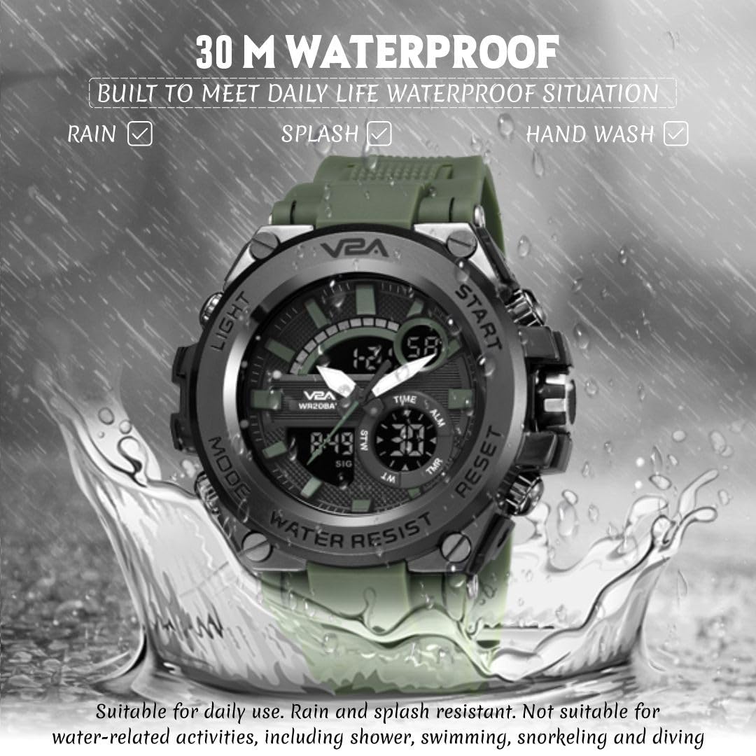 V2A Chronograph Analogue and Digital Sports Watch for Men | Watch for Men | Wrist Watch for Men | Mens Watch | Watch