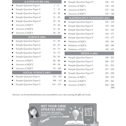 Oswaal CBSE 25 Combined Sample Question papers Class 10 Books Science Mathematics Standard Social Science English Language and Literature Hindi-A (For 2025 Exam)