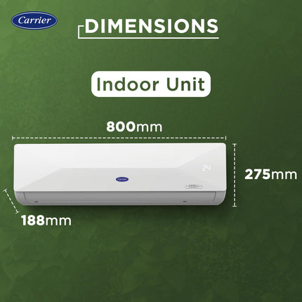 Carrier 1 Ton 3 Star Wi-Fi Smart Flexicool Inverter Split AC (Copper, Convertible 6-in-1 Cooling,Smart Energy Display,HD & PM 2.5 Filter, 2025 Model,ESTER EDGE FXi (Wi-Fi), CAI12EE3R35W0,White) 