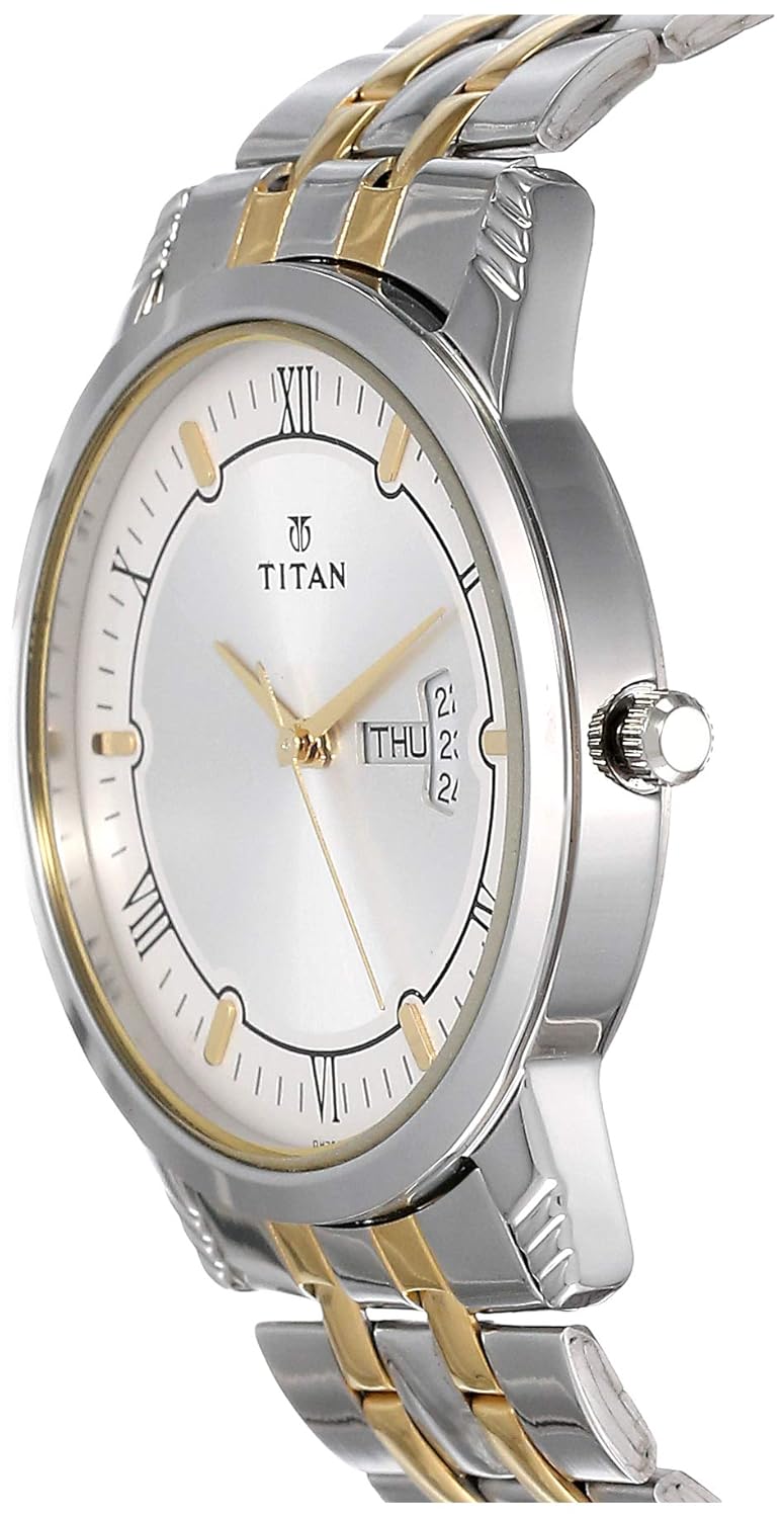 Titan Karishma Stainless Steel Analog Silver Dial Men's Watch-Nl1774Bm01/Np1774Bm01