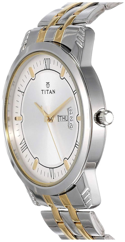 Titan Karishma Stainless Steel Analog Silver Dial Men's Watch-Nl1774Bm01/Np1774Bm01