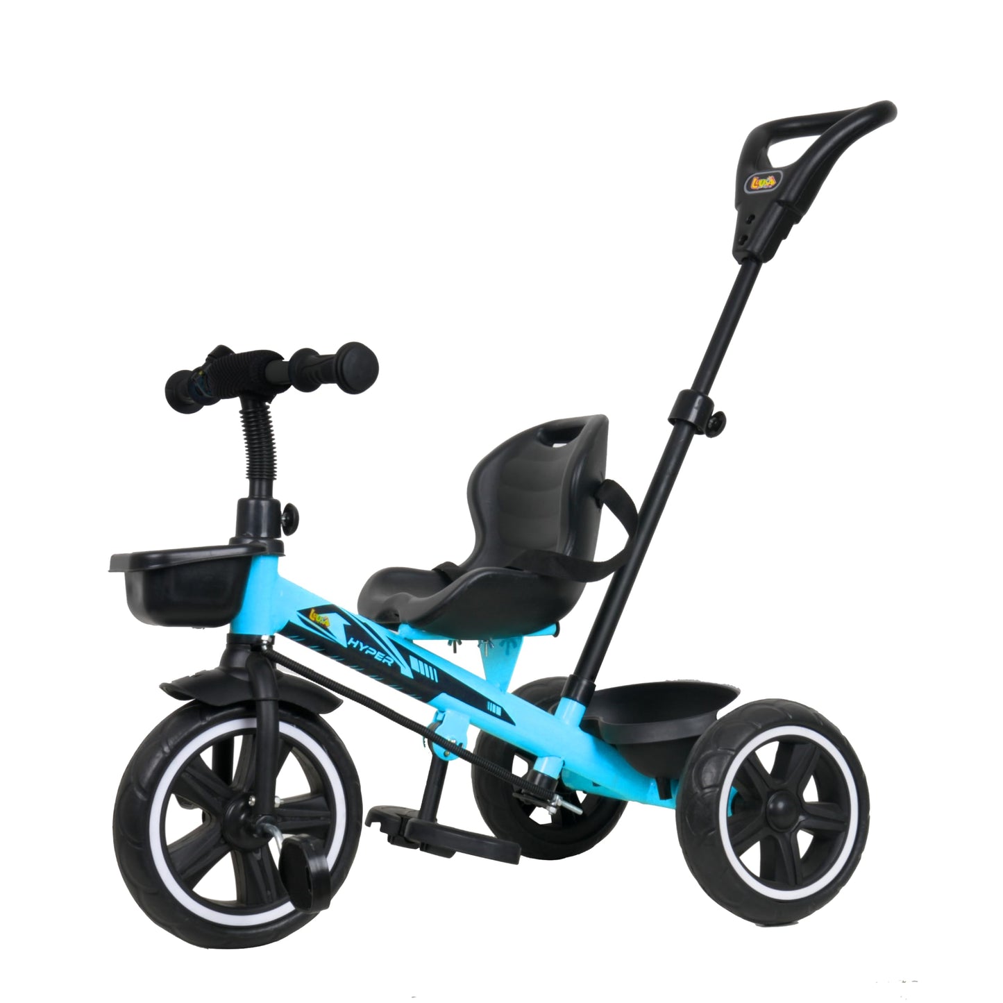 Luusa TFT Hyper 500 PRO Canopy/Plug N Play Trike/Baby Tricycle with Parental Control for 1 Years to 4 Years Boys/Girls/Carrying Capacity Upto 30kgs Proudly Made in India,Pink,Black