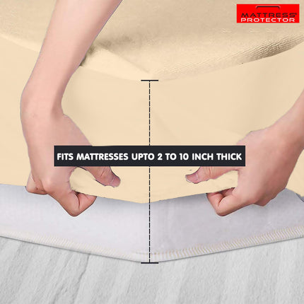 Mattress Protector 100% Waterproof Premium Cotton Feel Mattress Protector Single Size 78x36 Inch|Ultra Soft Breathable & Hypoallergenic Fitted Bed Protector Terry Cover(6.5x3 feet, Grey)