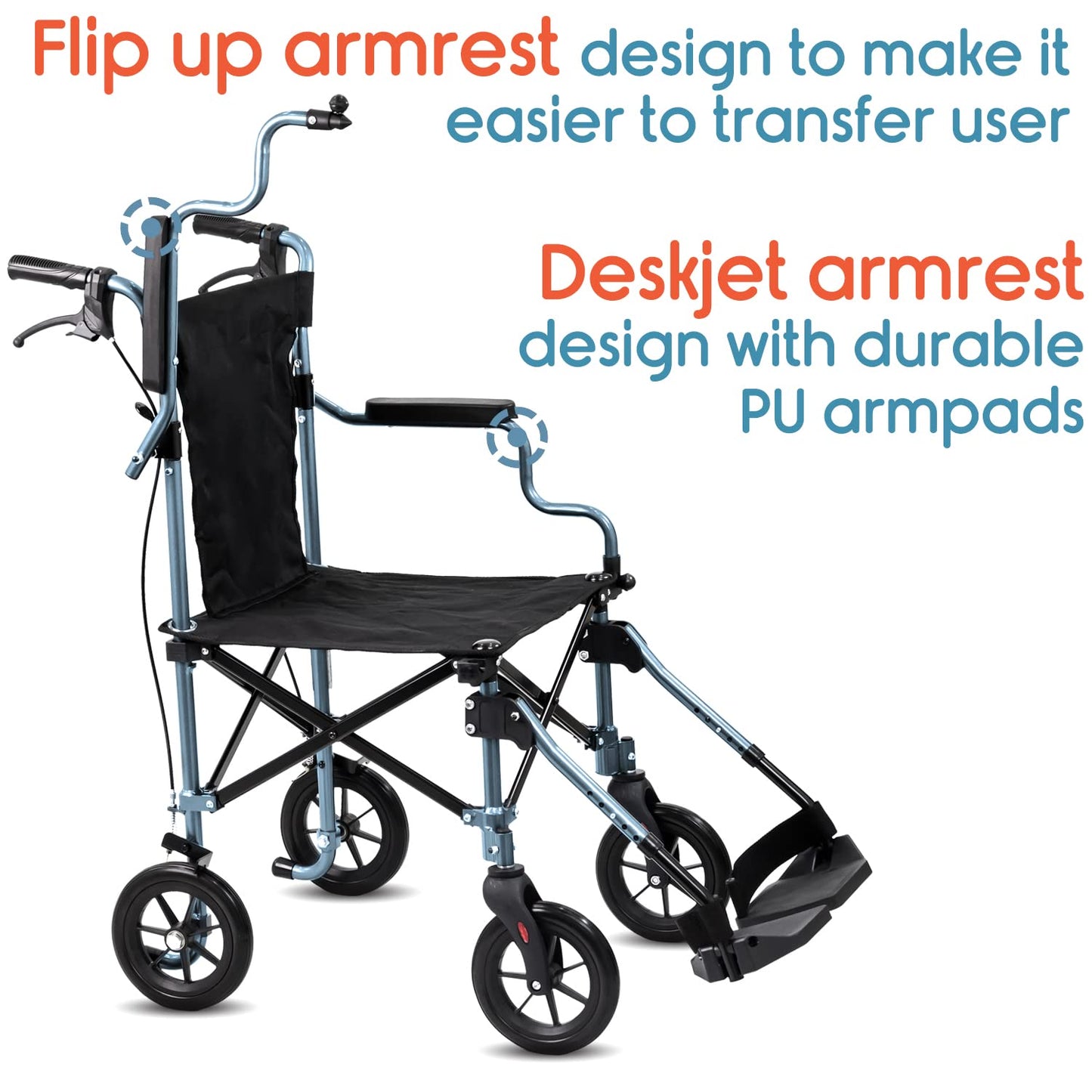 KosmoCare Tranz-Air Ultra Light Weight Transport Wheelchair