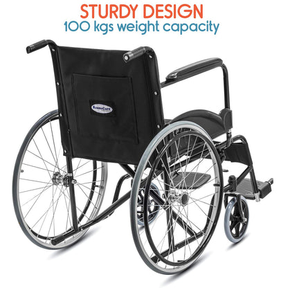 KosmoCare Dura Black Spoke Wheelchair