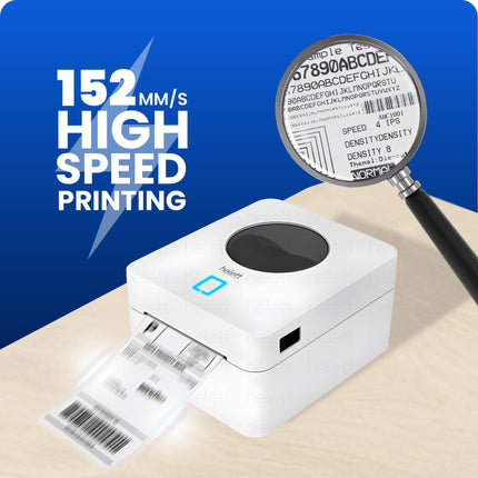 Helett® H30Cpro Wireless(Bluetooth+USB)Thermal Label Printer with Inbuilt Paper Holder Compartment|4*6 Shipping Label &Barcode Label|203Dpi Resolution|152mm/s Speed|Connect Windows,Mac(1Year Warranty) 