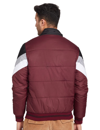 Men's Regular Fit Quilted Bomber Jacket with Detachable Hood - Winter Warm, Insulated Lining, Ribbed Cuffs, and Stylish Design