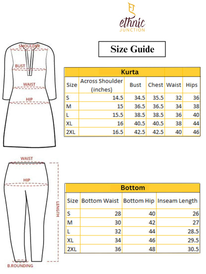 EthnicJunction Women's Cotton Blend Kurta Pant Dupatta Set with Digital Print Dupatta