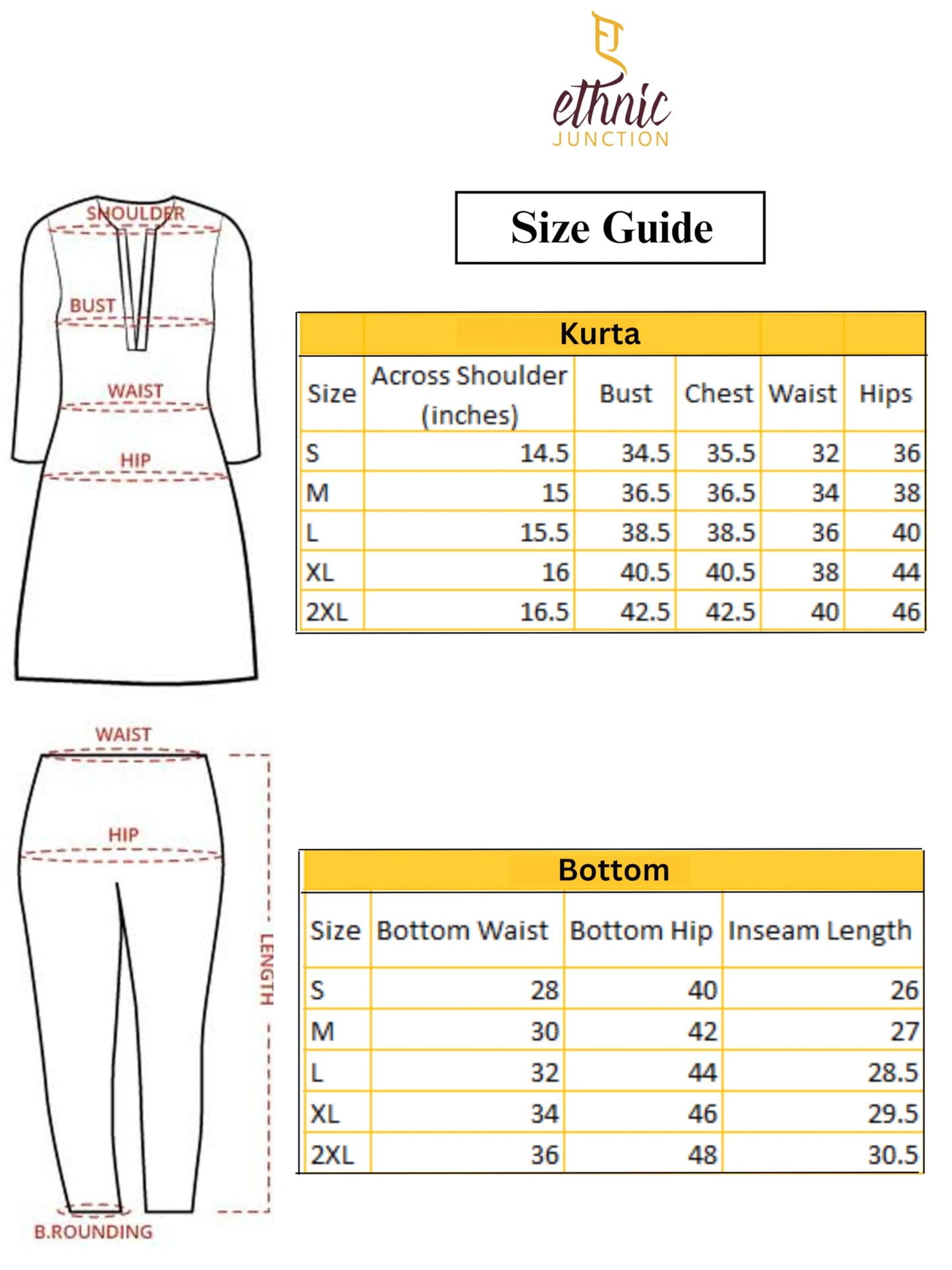 EthnicJunction Women's Embroidered Mirror Work Cotton Straight Salwar Kurta Dupatta Set