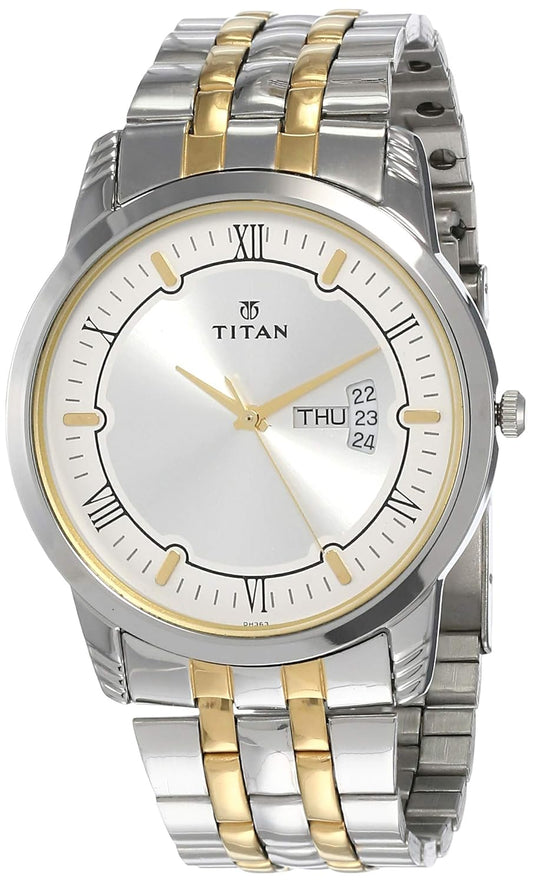 Titan Karishma Stainless Steel Analog Silver Dial Men's Watch-Nl1774Bm01/Np1774Bm01