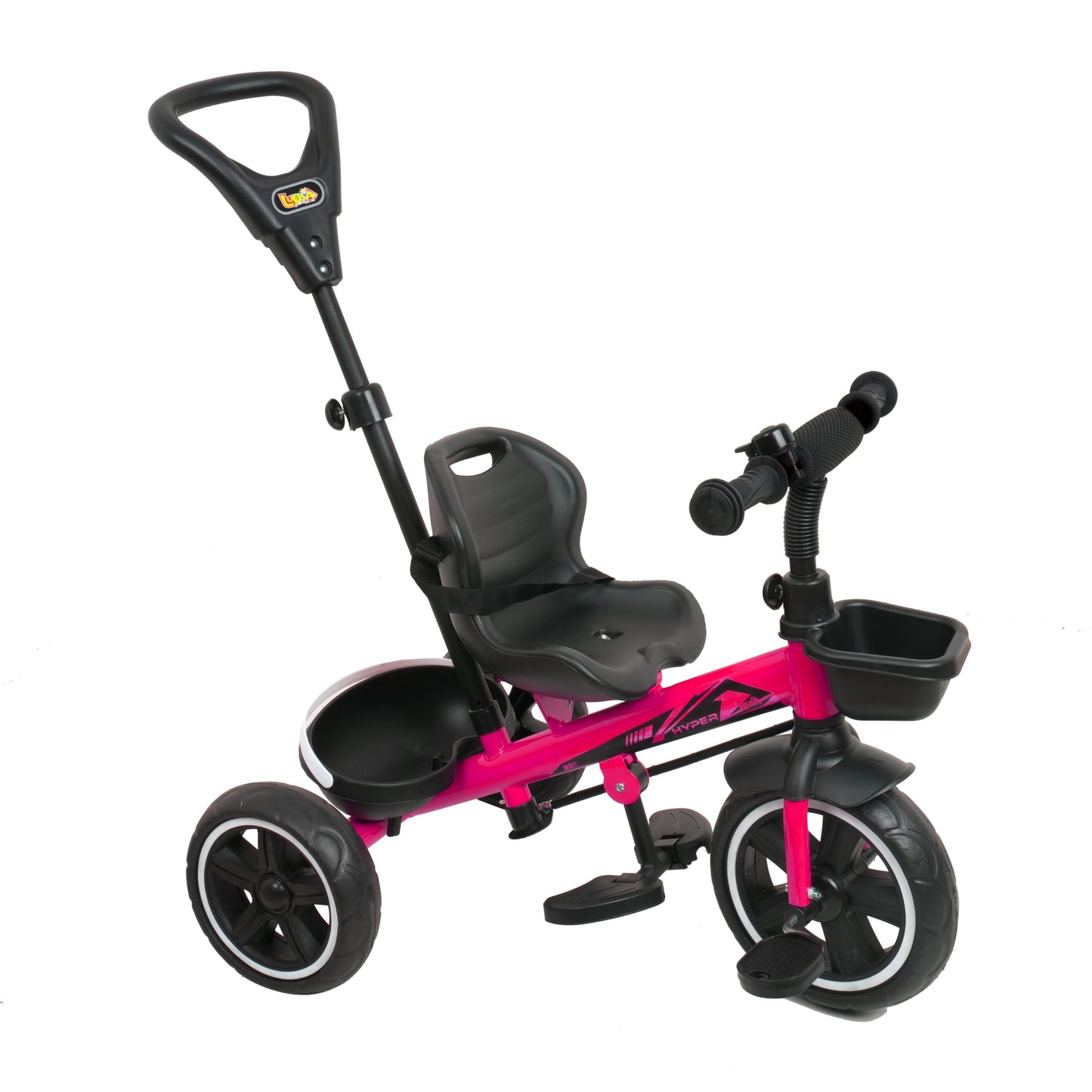 Luusa TFT Hyper 500 PRO Canopy/Plug N Play Trike/Baby Tricycle with Parental Control for 1 Years to 4 Years Boys/Girls/Carrying Capacity Upto 30kgs Proudly Made in India,Pink,Black