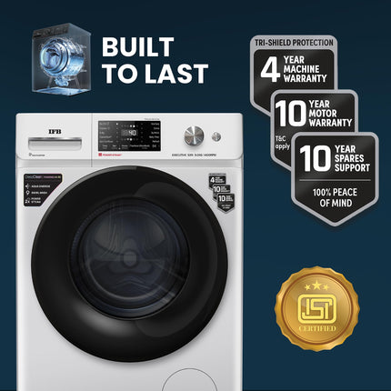 IFB 9 Kg 5 Star Powered by AI with 9 Swirl Wash, WiFi, Fully Automatic Front Load Washing Machine (Executive SXN 9014K, Steam Refresh Program with Eco Inverter, Rich Silver) 