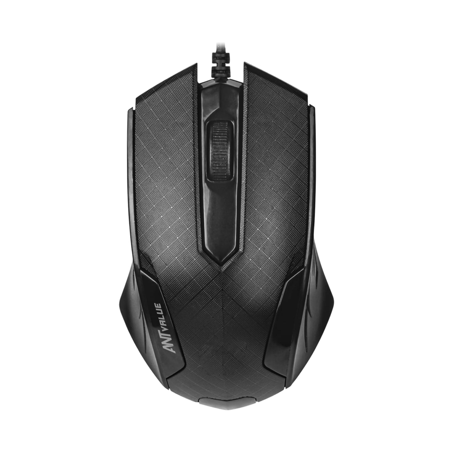 Ant Value OM120 Wired Optical Mouse, 1000 DPI, 3ft Cable, Easy and Accurate Scroll Button, Optical Sensor Computer Mouse, Left and Right-Hand Use for Laptop, PC, Mac Notebook and Linux-Matte Black