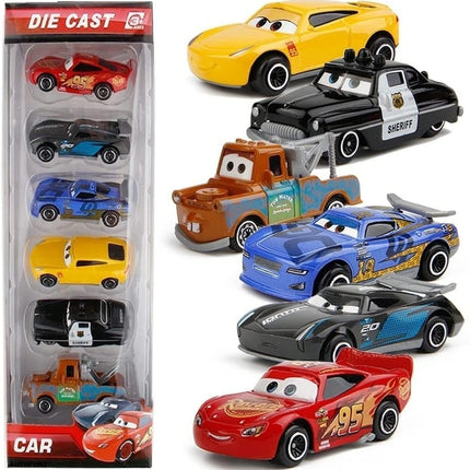 Galaxy Hi-Tech Mini Metal Die Cast Car Set Of-6 Toy Vehicle Play Set Free Wheel High Speed Unbreakable For Kids,Small Racing Car For Exciting Playtime Adventures,Movie Vehicle Car For Kids,Multicolor