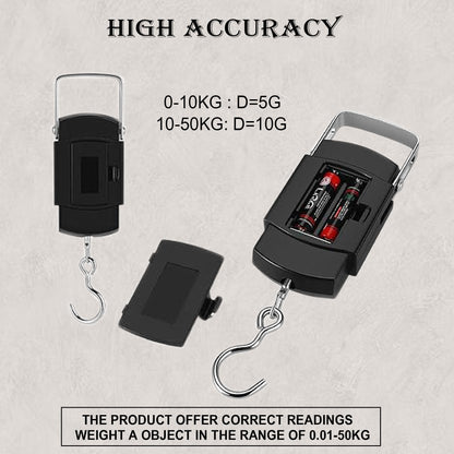 GLUN® Electronic Portable Digital LED Screen Luggage Weighing Scale, 50 kg/110 Lb For Multi-Purpose Use.