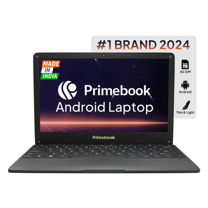 Primebook S 4G, 2024(New, WiFi+4G) Android Based MediaTek MT8788 - (PrimeOS) 4G SIM Slot, Thin and Light Laptop (11.6 Inch, 1.065 Kg, Type C, USB, HDMI, MicroSD) (4GB/128GB eMMC Storage, Black)