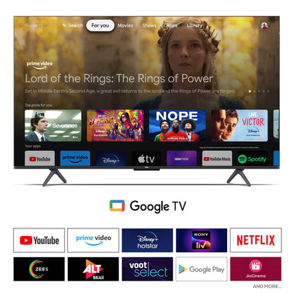 TCL 126 cm (50 inches) 4K Ultra HD Smart QLED Google TV 50C655 (Black) 