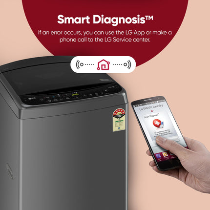 LG 9.0 Kg, 5 Star, AI Direct Drive Technology, Steam Wash for Allergy Removal, Fully-Automatic Top Loading Washing Machine (THD09SPM, Middle Black, More Fabric Care & Convenience, In-Built Heater) 