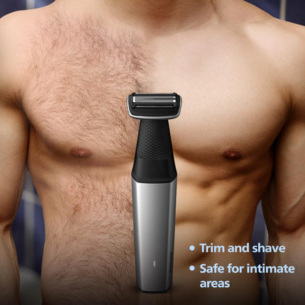 Philips Body Trimmer for Men| Removes back hair|Clinically Tested for Sensitive SkinI Patented Pearl Tip & Showerproof, 3 Year Warranty, 60 min runtime & 5 min Quick Charge - BG5021/15 