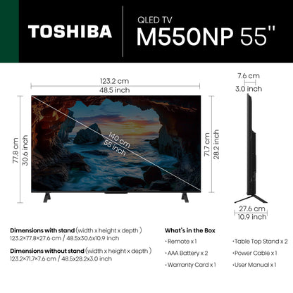 TOSHIBA 108 cm (43 inches) C450ME Series 4K Ultra HD Smart QLED TV 43C450ME (Silver)