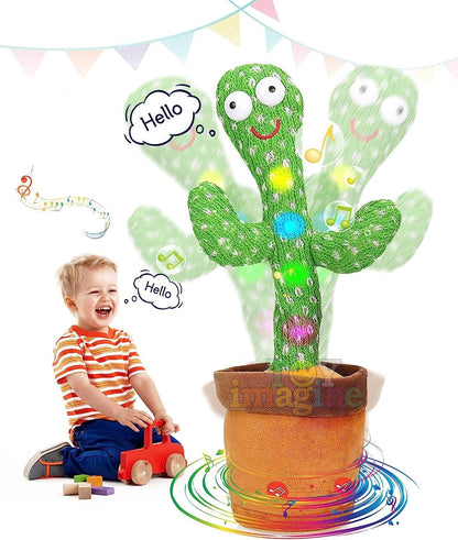 Toy Imagine Cactus Toy for Babies Dancing,Talking, Speaking, Recording | Repeat What You Say | Singing Electronic Pet for Toddlers | Swing and Sing Toy-Charger Cactus Toy Plant.. (Age 1-10 Years).