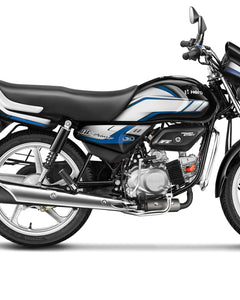 Hero HF Deluxe (i3S with Self Start) Bike Black Nexus Blue Booking for Ex-Showroom Price 