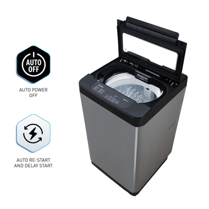 Panasonic 7 Kg 5 Star Fully-Automatic Top Load Washing Machine (2024 Model, NA-F70LF3CRB, Charcoal Inox Grey, 12 Wash Program, Active Foam Wash Technology, Antibacterial Water Inlet) 