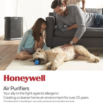 Honeywell Air Purifier for Home & Office, 3-in-1 filter - Pre-Filter, H13 HEPA Filter, Activated Carbon Filter, Removes 99.99% Pollutants, Allergens, Pet Danger, Smoke, Dust & Pollens - Air touch V1