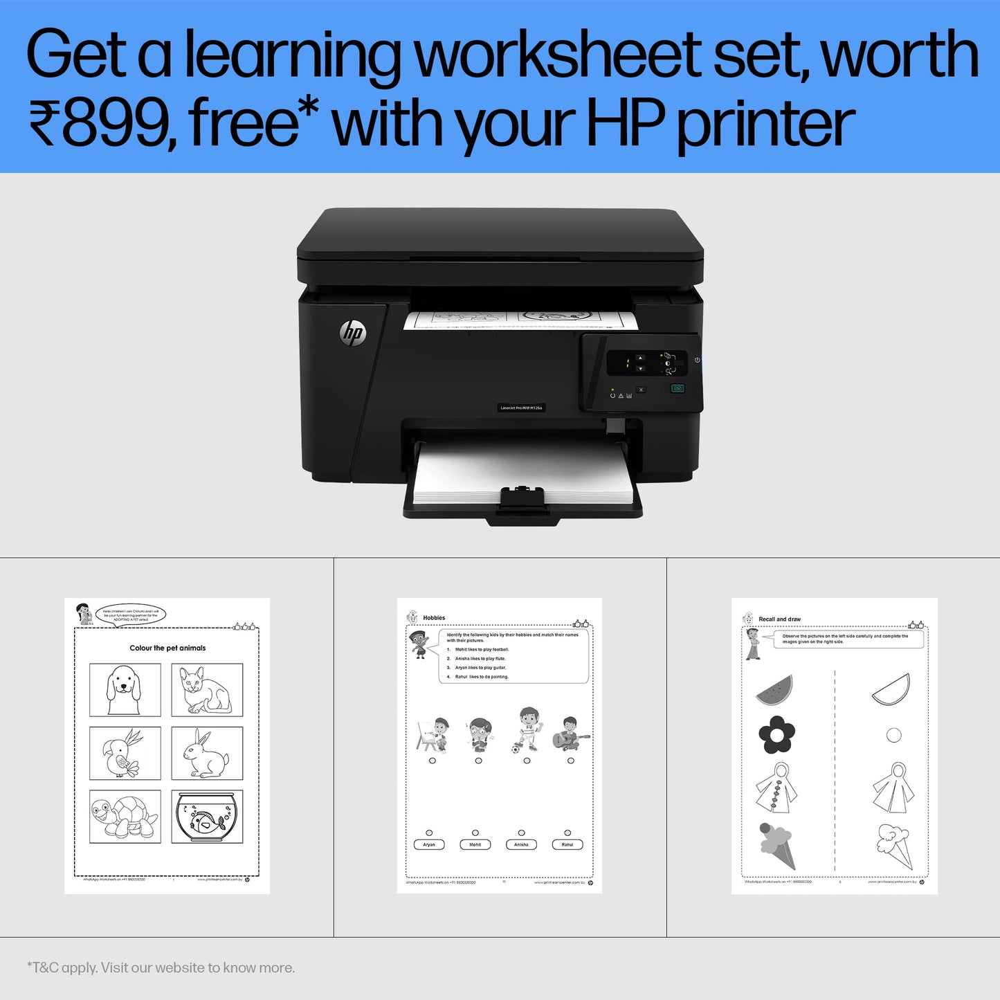 HP Laserjet Pro M126Nw All-in-One B&W Wireless Monochrome Laser Printers for Home: Print, Copy, & Scan, Compact, Easy Mobile Printing, Black