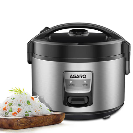 AGARO Regency Electric Rice Cooker, 5L Ceramic Coated Inner Bowl, Cooks up to 1.5Kgs (approx.10 cups) raw rice, 700 W, Easy Grip handle, Automatic Cooking, Keep Warm Function, Multipurpose Cooking 