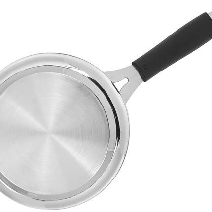 Amazon Brand - Solimo Stainless Steel T Pan with Glass Lid & Induction Base, 1.5 Litre