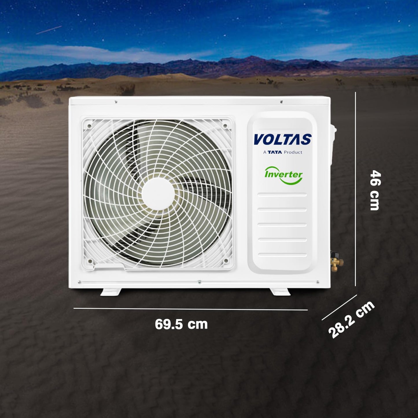 Voltas 1 ton 3 Star Inverter Split AC (Copper, 4-in-1 Adjustable Mode, Anti-dust Filter, 2024 Model, 123V CAE, White)