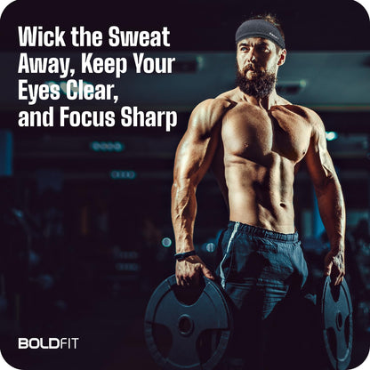 Boldfit Polyester Blend Head Band for Man Sports Head Bandana for Men & Women Gym Hair Band for Men Workout, Running Breathable, Non-Slip & Quick Drying Head Bands for Long Hair