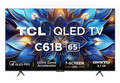 TCL 139 cm (55 inches) 4K Ultra HD Smart QLED Google TV 55C61B (Black)