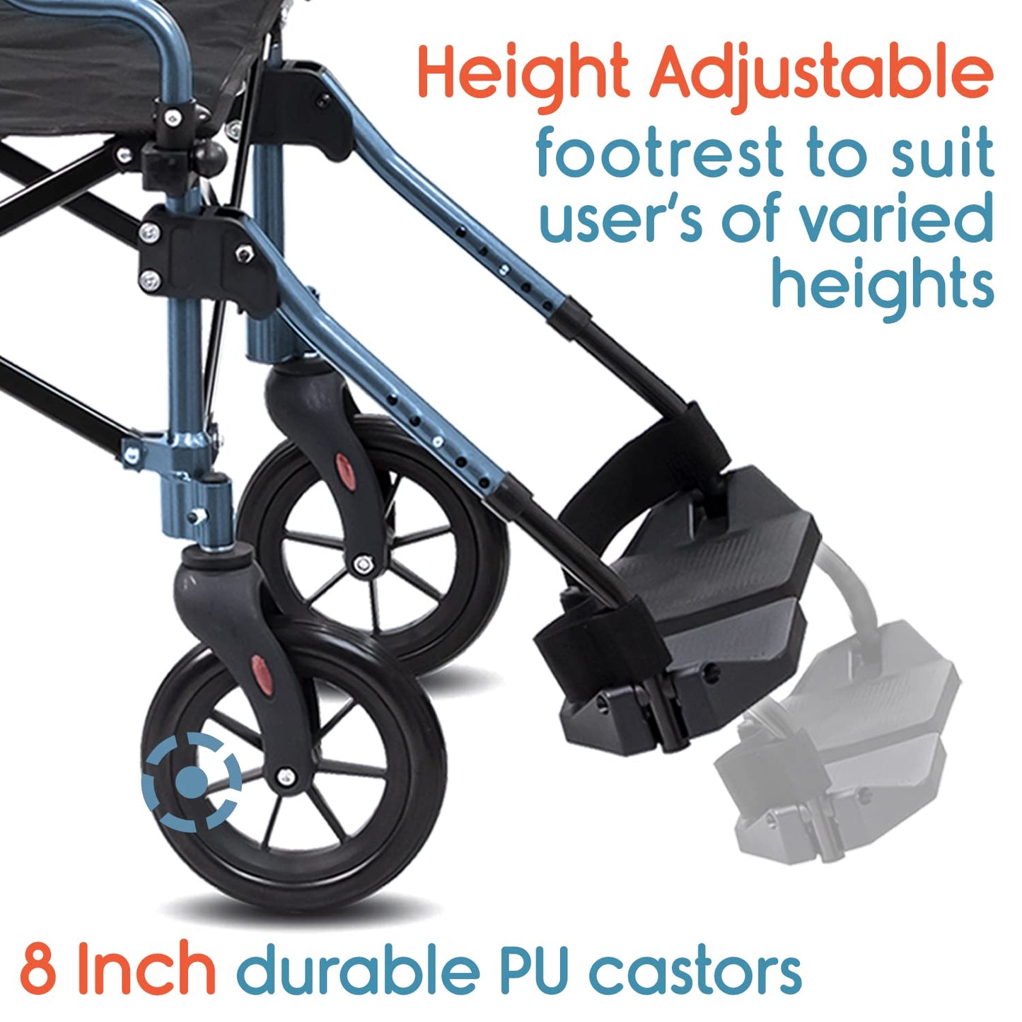 KosmoCare Tranz-Air Ultra Light Weight Transport Wheelchair