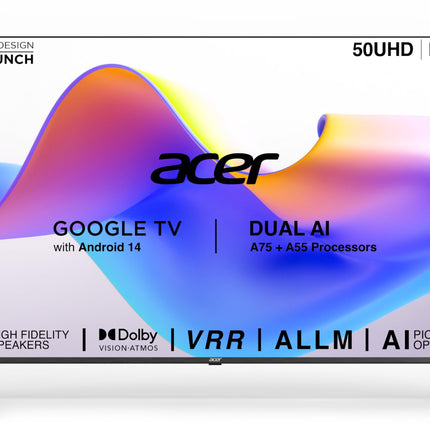 acer 126 cm (50 inches) I Pro Series 4K Ultra HD LED Smart Google TV AR50UDIGU2875AT (Black) 