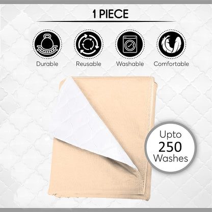 KosmoCare Re-usable Underpads (75 x 90 cms) for Bed and Linen protection (Twill) by Beck’s Classic USA - TAN