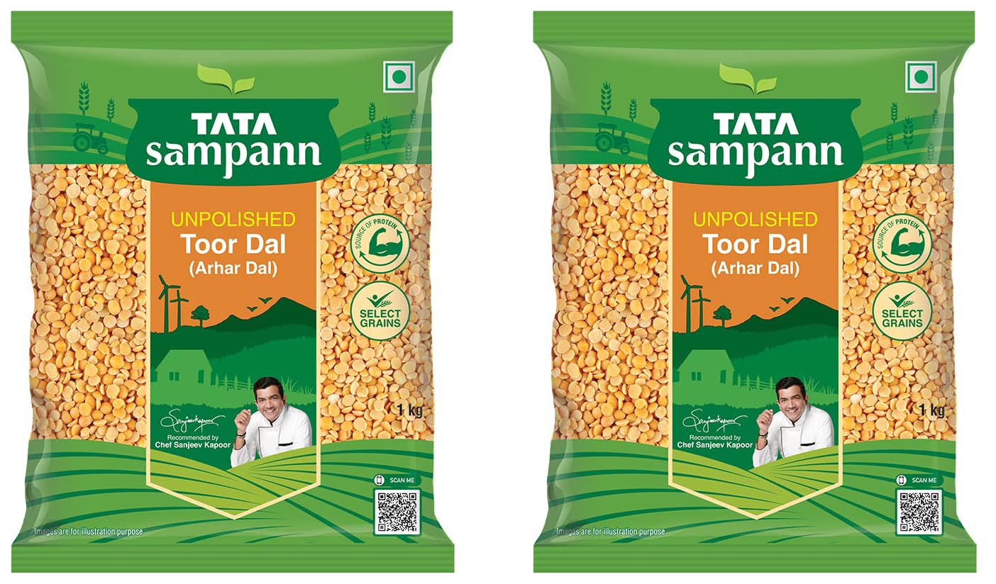 Tata Sampann Unpolished Toor Dal/Arhar Dal, 1kg