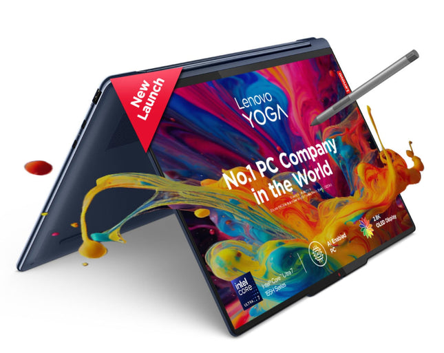 Lenovo Yoga 9 Intel Evo Core Ultra 7 155H Built-in AI 14"(35.5cm) 2.8K OLED 400Nits 2-in-1 Laptop (32GB/1TB SSD/Win 11/Office 21/Digital Pen/5.0MP+IR Camera/3 Mon. Game Pass/Blue/1.5Kg), 83AC001LIN 