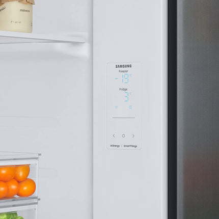 Samsung 653 L, 3 Star, Frost Free, Double Door, Convertible 5-in-1 Digital Inverter, Side By Side AI Enabled Smart Refrigerator with WiFi (RS76CG8003S9HL, Silver, Refined Inox, 2024 Model)