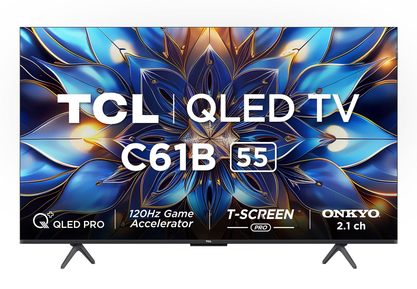 TCL 139 cm (55 inches) 4K Ultra HD Smart QLED Google TV 55C61B (Black)