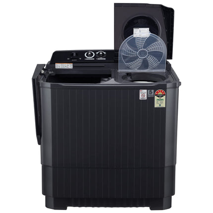 LG 11 Kg 5 Star Wind Jet Dry Rat Away Technology Semi-Automatic Top Loading Washing Machine (P1155SKAZ, Roller Jet Pulsator, Punch + 3, Middle Black) 