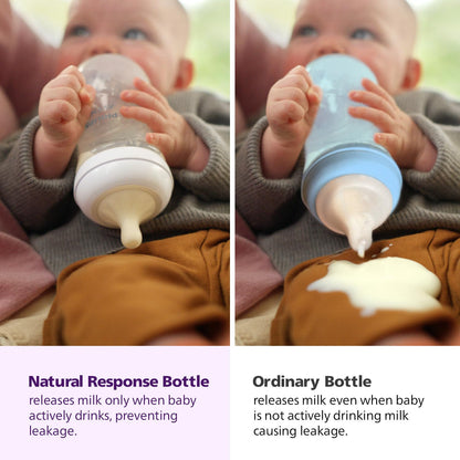 Philips Avent Natural Baby Feeding Bottle | No.1 Brand Recommended by Moms Worldwide | Ideal for 1 months+| Natural Response Technology Mimics Breastfeeding | Uniquely Designed Nipple releases milk only when baby drinks | Pack of 2| SCY903/02